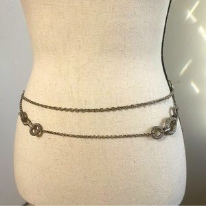 Vintage Chain Belt Silver stone